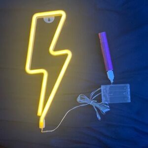 Lightning bolt led sign
